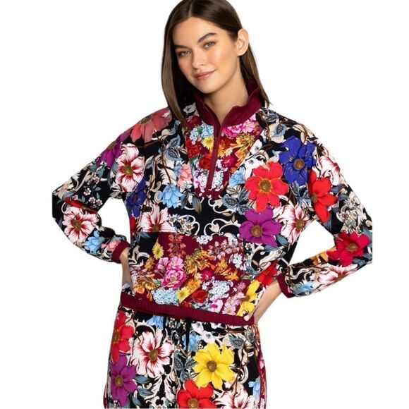 Johnny Was ARCHIBAL MOCK NECK PULLOVER JACKET SMALL NEW WITH TAGS $375 floral - Picture 6 of 7
